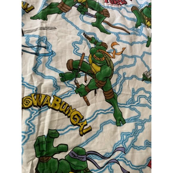 Teenage Mutant Ninja Turtles Twin Flat Sheet 2004 Mirage Studios Cutter Crafters - Picture 9 of 11